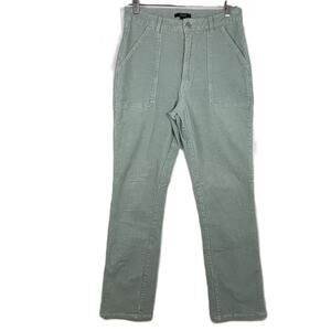Forever 21 Women's L Sage Green Corduroy Straight Leg Pants Boho Festival Artsy